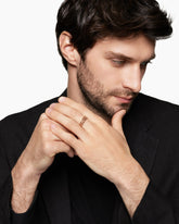 Curb Chain Band Ring in 18K Rose Gold, 6mm